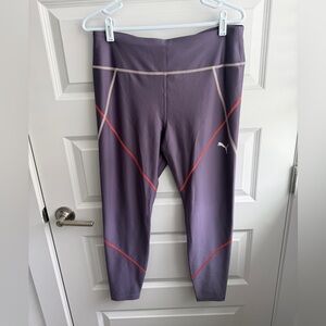 Puma Purple Athletic Leggings - Size Large